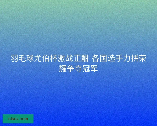 羽毛球尤伯杯激战正酣 各国选手力拼荣耀争夺冠军
